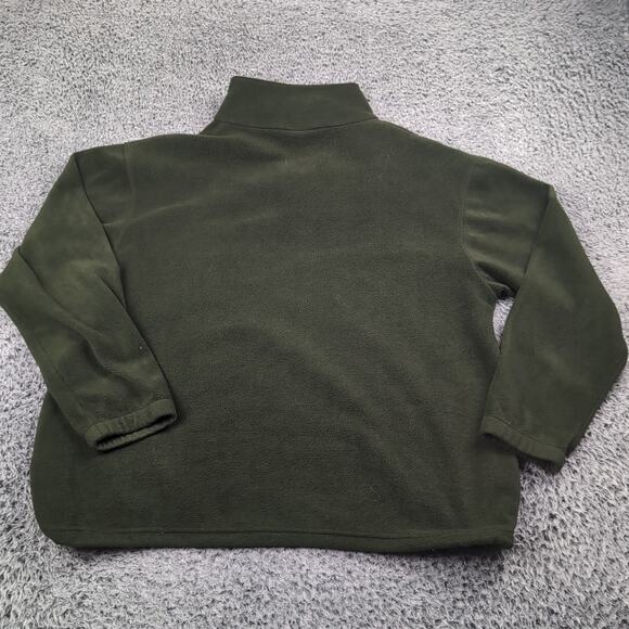 Vintage US Marines Sweater Men 2XL XXL Green Made in USA Quarter Zip Fleece - Picture 5 of 6
